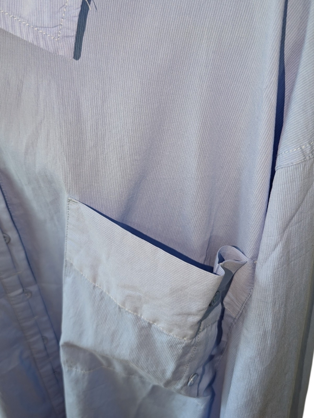 WE THE FREE WOMEN'S LIGHT BLUE OVERSIZED BUTTON-UP TUNIC SIZE XL - Picture 7 of 11